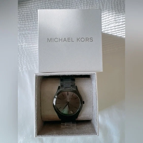 MICHAEL KORS Oversized Slim Runway Black-Tone Watch - Picture 5 of 12